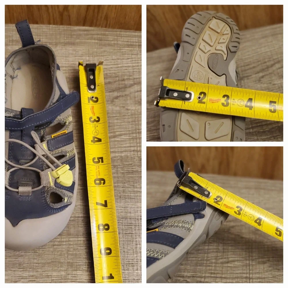 Keen Knotch Creek Hiking Water Shoes Youth Size 3 Navy Gray‎